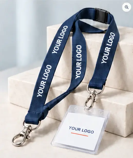 Logo-printed polyester lanyards