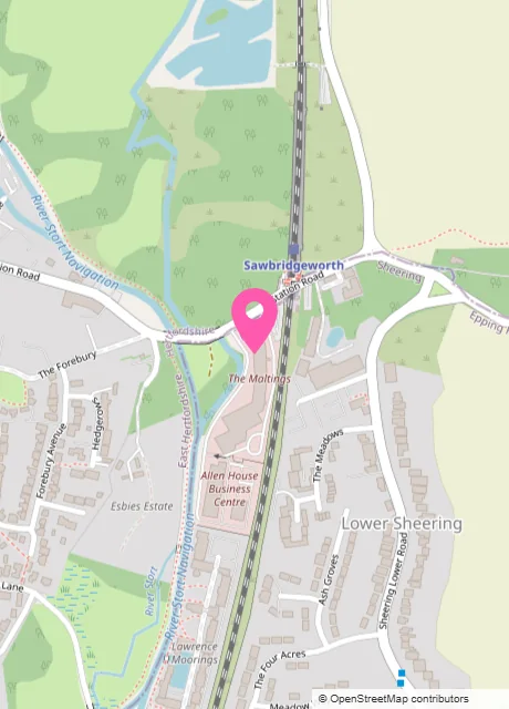Map showing the Lanyard Makers UK office in Sawbridgeworth