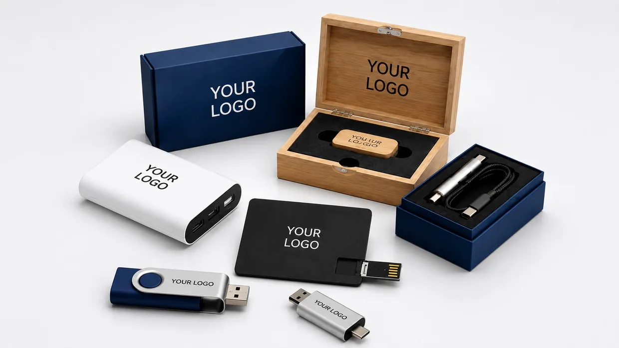 Branded USB sticks - twister, metal and wooden styles